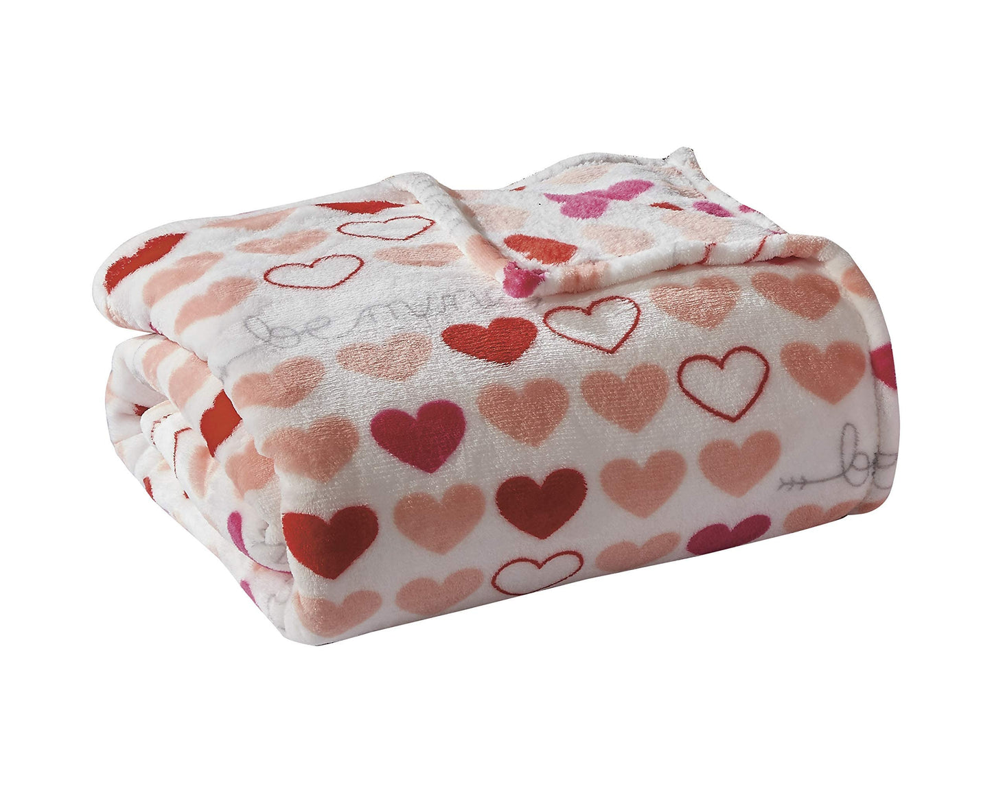 FAITH, HOPE, LOVE HOME DÉCOR Heart Throw Blanket – Ultra Soft Microplush 50"x60" | Cozy Love Theme Gift for Couch, Bed, Travel | Washable