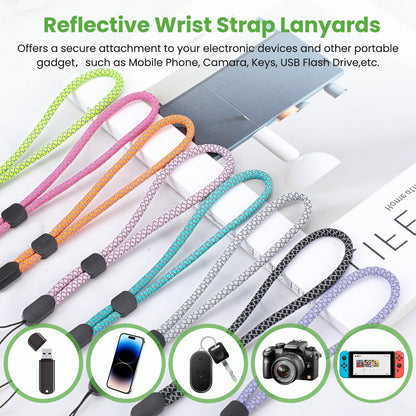 Hand Wrist Strap Lanyard, 8 Pcs Adjustable Nylon Wrist Strap Lanyard, Colorful H