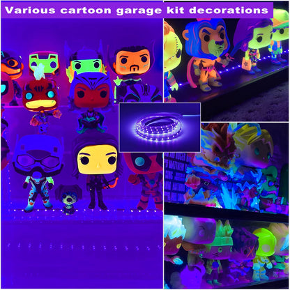 Light Led Strips, 120 Lamp Beads, Usb Cable 1.5M Led Black Light Strip Kit, Dc5V