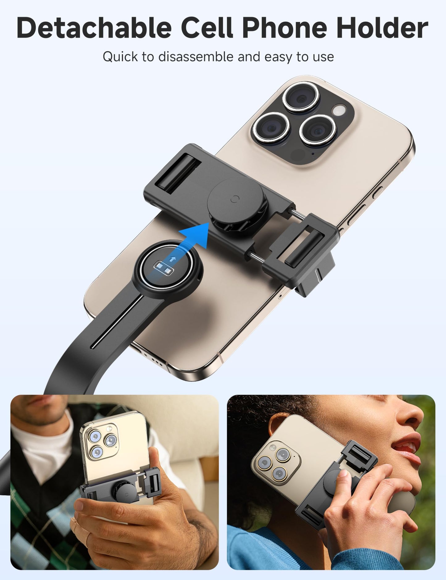 4-in-1 Portable Selfie Stick Tripod with Remote - 360 Degree Rotating Phone Holder for iPhone and Android