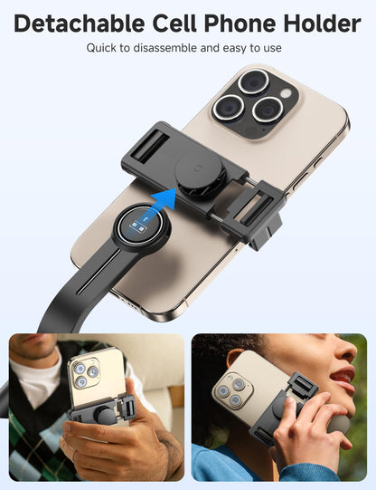 4-in-1 Portable Selfie Stick Tripod with Remote - 360 Degree Rotating Phone Holder for iPhone and Android