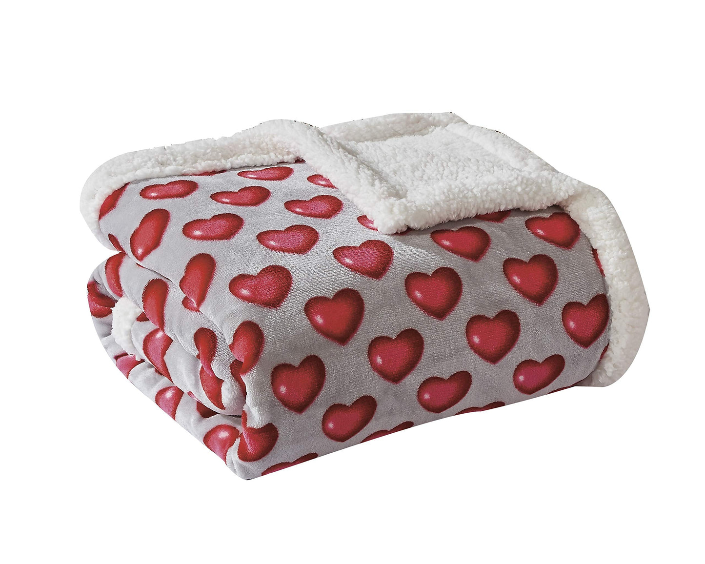 FAITH, HOPE, LOVE HOME DÉCOR Heart Throw Blanket – Ultra Soft Microplush 50"x60" | Cozy Love Theme Gift for Couch, Bed, Travel | Washable