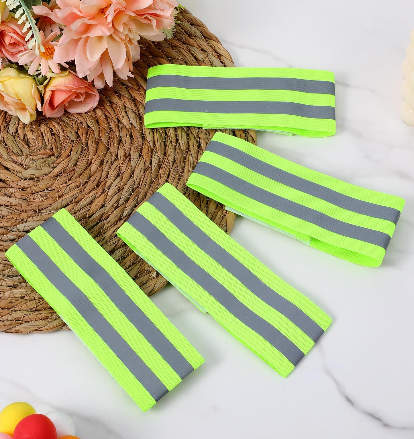 Reflective Arm Bands For Runners, Reflective Arm Bands For Night Walking Adjusta