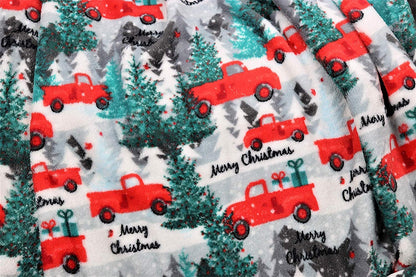 Decor&More Festive Holiday Microplush Throw Blanket (50" x 60") - Forest Friends