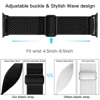 Watch Elastic Nylon Band — Stretchy Solo Loop for Series 1-11, SE & Ultra 38mm-4