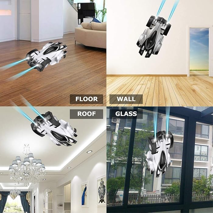 RC Wall Climbing Car Infrared Laser Tracking Remote Control Stunt Toy