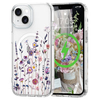 iPhone 14 Case for iPhone 13 Case [Compatible with Magsafe], Cute Flower Gir