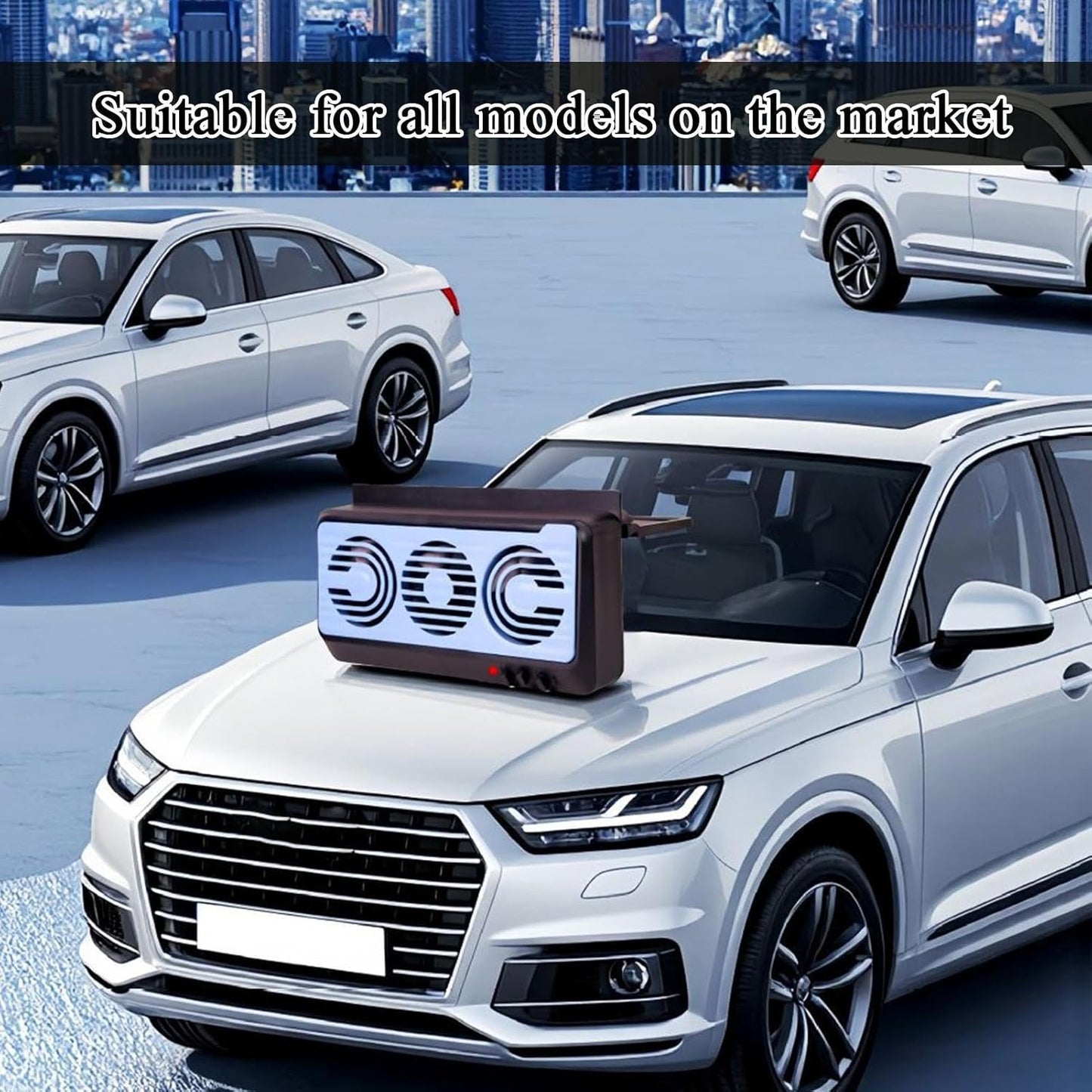 EcoVent | Solar Car Window Fan with Dual-Duct Airflow System | Efficient Ventilation for Comfortable Driving