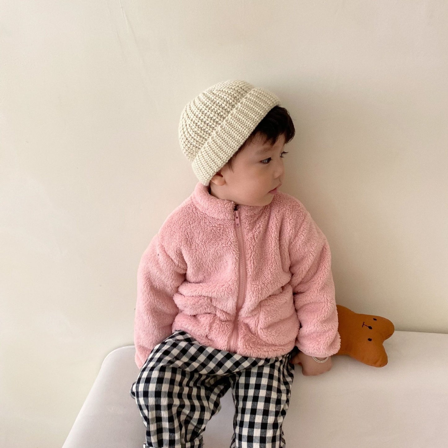 Kids' Sherpa Fleece Winter Jacket – Warm Full-Zip Coat