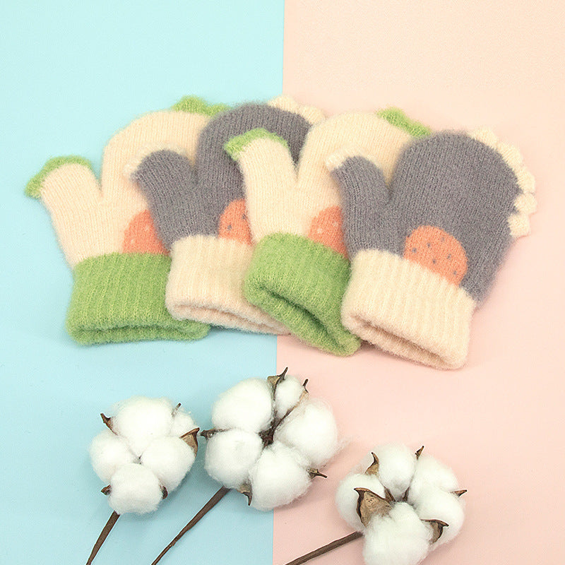 Gants d'hiver en laine pour enfants pour la chaleur