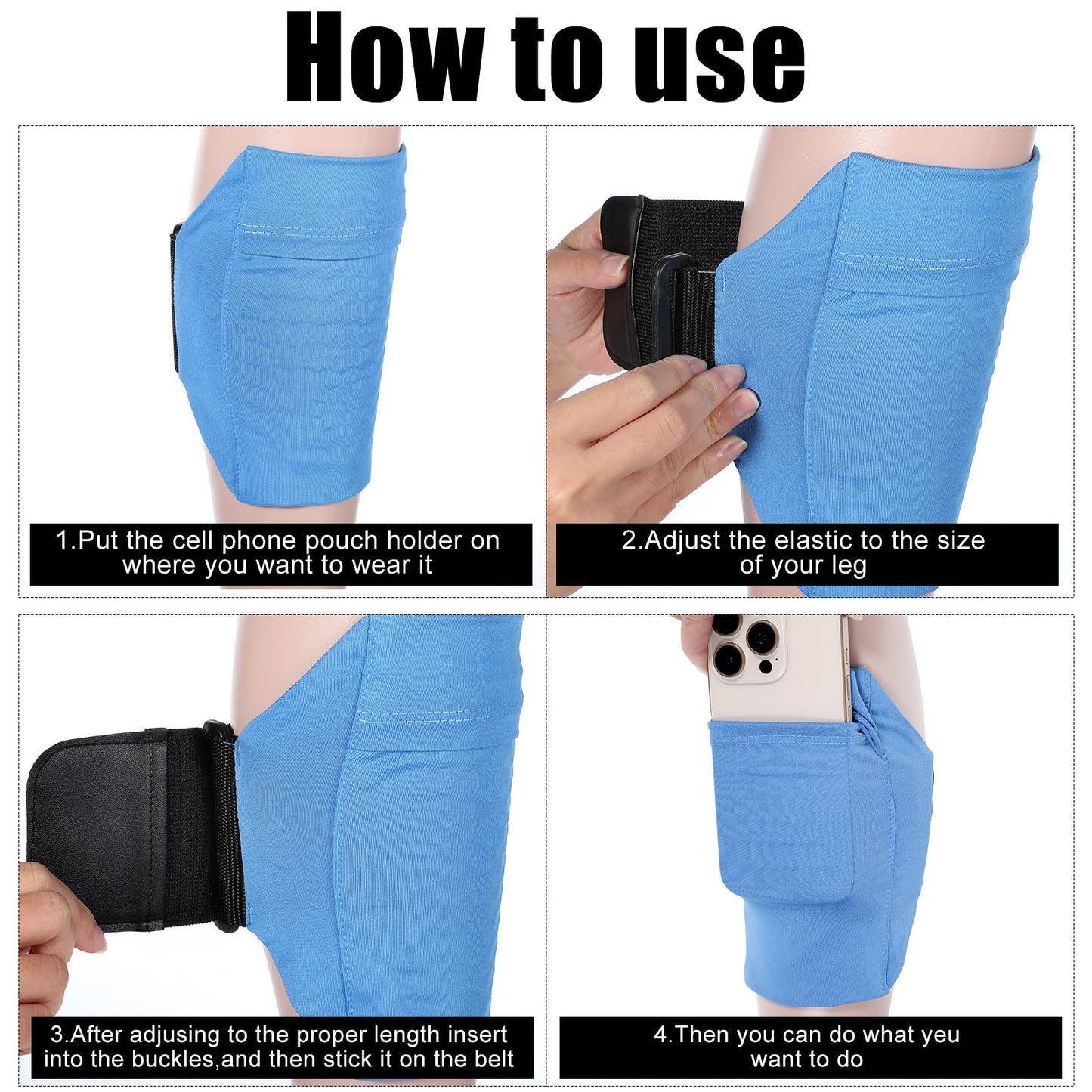 Phone Holder, Cell Phone Leg Straps Ankle Wallet Thigh Holder Wallet Calf Straps