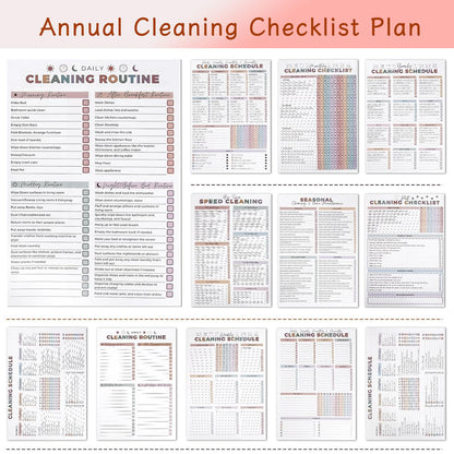 Cleaning Planner – Undated Daily, Weekly & Monthly Home Organizer with Chore Cha