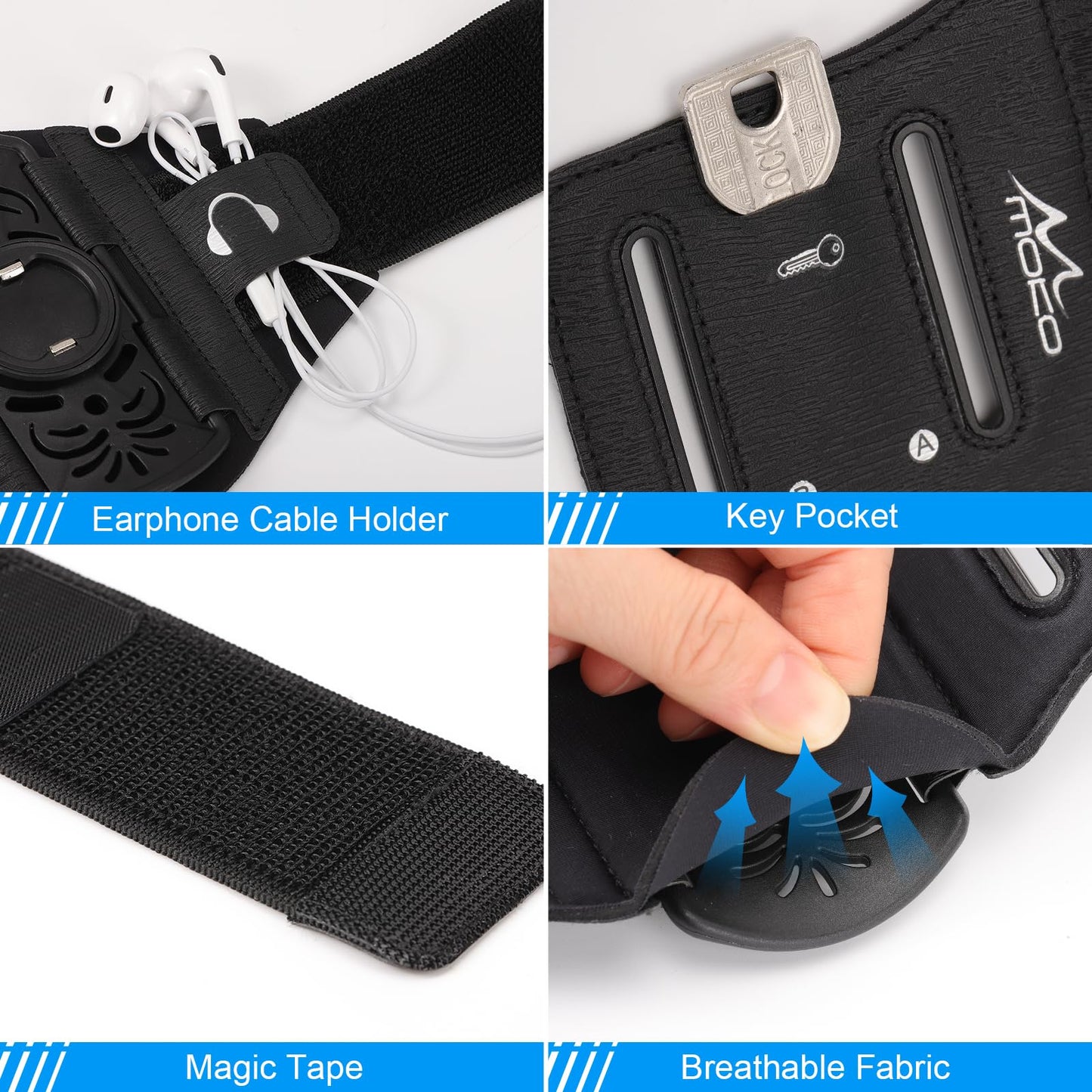 360 Rotatable Phone Armband - Compatible with iPhone 16 15 14 13 Pro Max and Samsung Galaxy