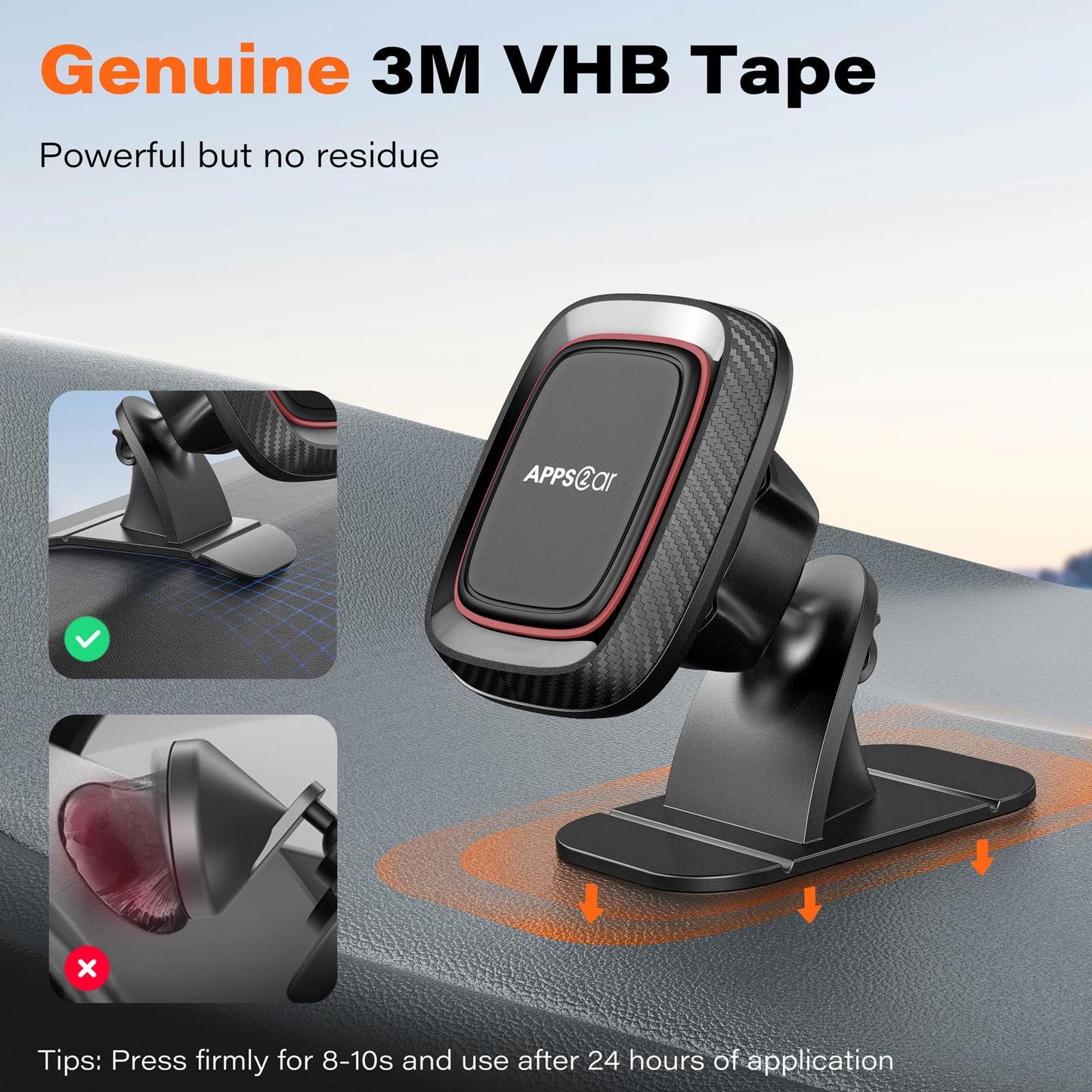 Support magnétique de téléphone pour voiture - Fixation puissante pour grille d'aération compatible avec tous les téléphones