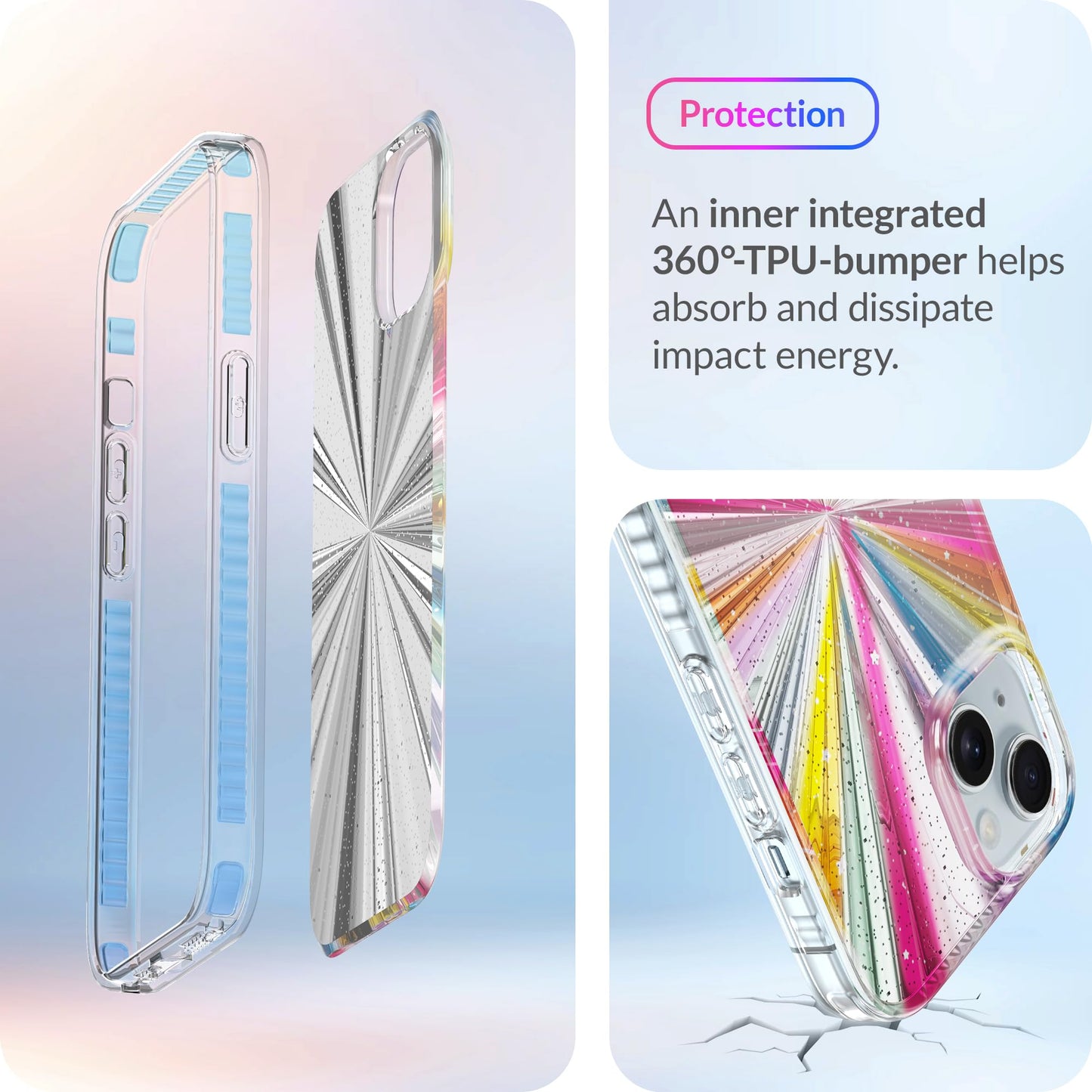 Case for iPhone 15 Plus - [360° Shock-Absorbent Bumper] - [Cute and Unique P
