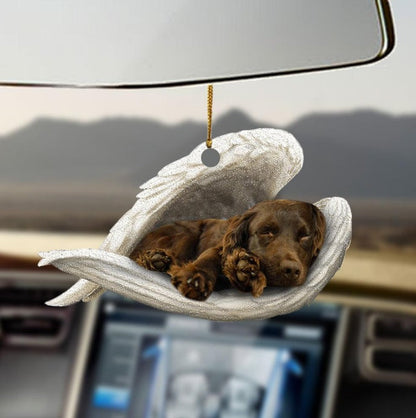 Car Pendant Sleeping Dog Angel Home Decor Acrylic Showcase Hanging Ornaments For Doors