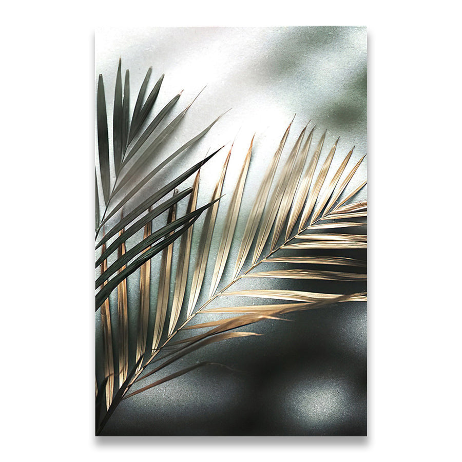 Tableau sur toile « Palmier doré » - Impression botanique nordique - Décoration d'intérieur