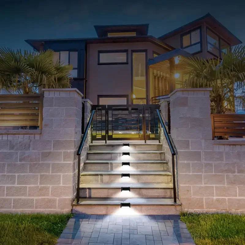 Waterproof Solar LED Deck & Stair Lights – Outdoor Step Lighting for Garden & Patio
