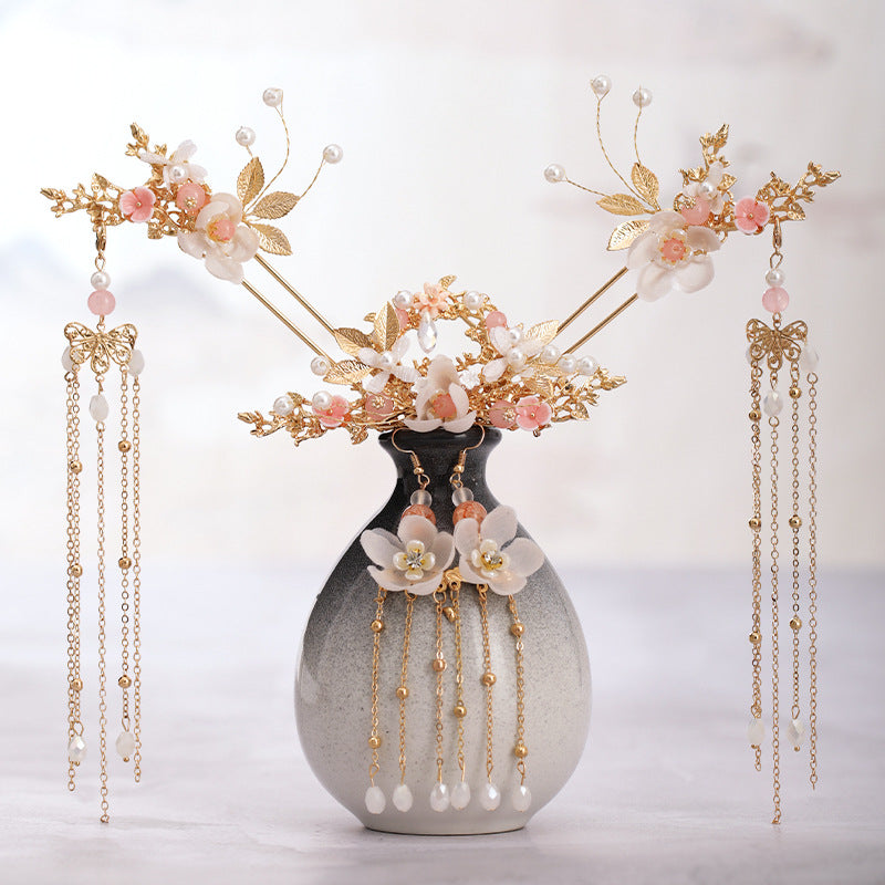 Ancient Hanfu headdress flow super step hairpin