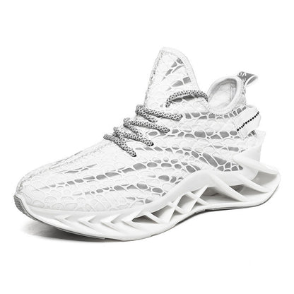 Blade Bottom Men's Trendy Sports Casual Shoes Reflective Lightweight Breathable Running Shoes