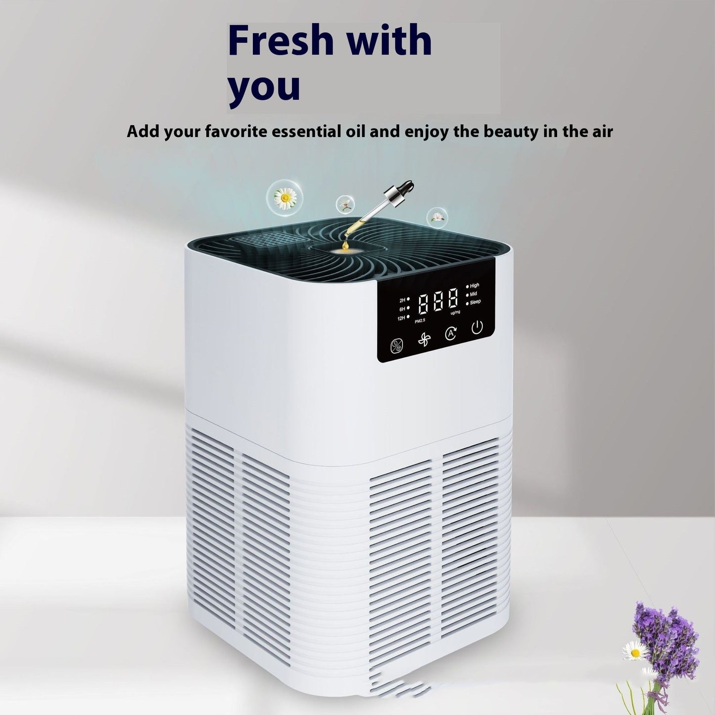Purificador de aire de escritorio con aniones para interiores
