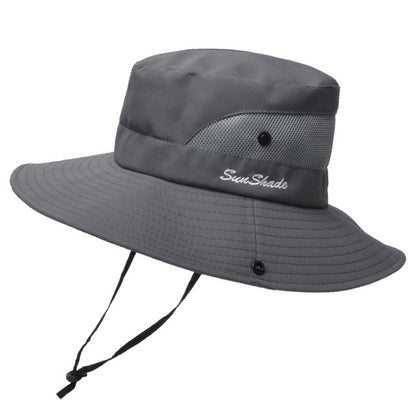 Chapeau de soleil pliable unisexe d'été Pêcheur Hommes Femmes Large bord Décontracté Extérieur Voyage Plage Protection solaire Anti-UV Chapeaux de soleil