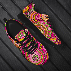 Chaussures de course en maille imprimées pour hommes et femmes, pour le sport et les loisirs