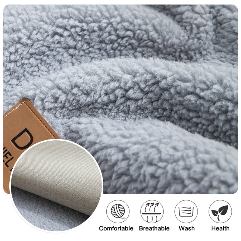 Toalla de sofá de lana de cordero de color liso moderno para invierno, fundas de sofá suaves y lisas de felpa gruesa para sala de estar, cubierta antideslizante para sofá