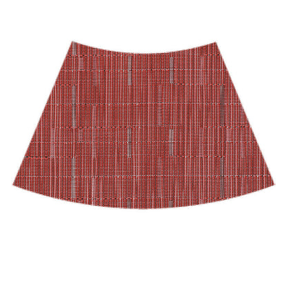 Mantel individual de PVC con forma de abanico para mesa redonda, con aislamiento térmico