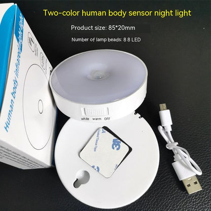 Nouvelle veilleuse LED à induction corporelle avec chargement USB