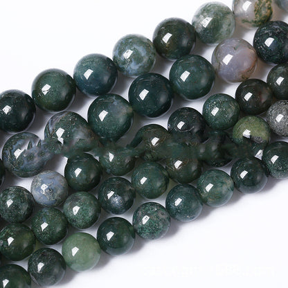 5A Water Plants Agate Bracelet Semi-finished Products Wholesale Aquatic Plants Marine Agate Loose Beads