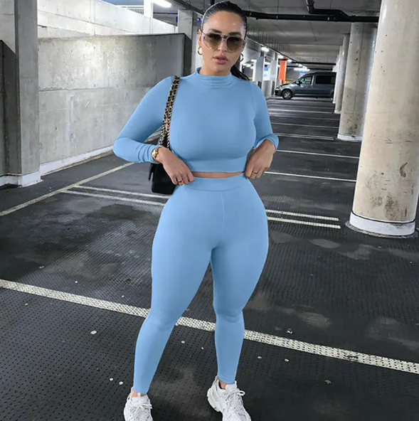 Women's Two-Piece Solid Autumn Overalls Set – Casual Chic Matching Outfit for Fall & Everyday Wear