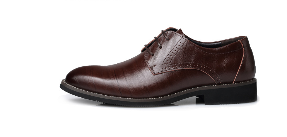 Chaussures pour hommes en cuir chaussures de ville habillées d'affaires grandes tailles chaussures décontractées pour hommes