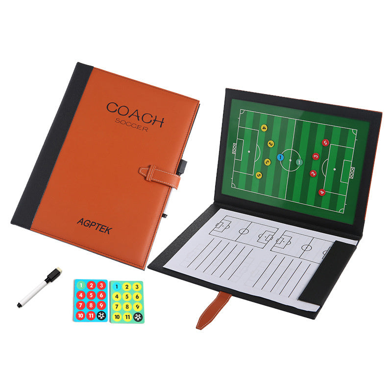 Tableau tactique de football Housse en cuir PU Tableau d'arbitre pour l'enseignement