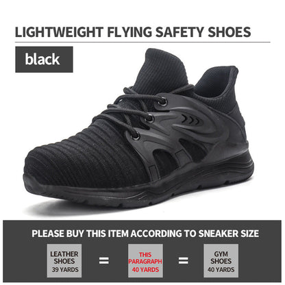 Fly-woven safety shoes