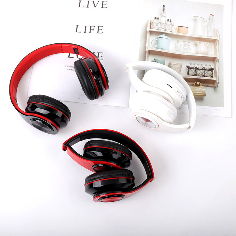 Casque Bluetooth sans fil LED Casque de jeu Écouteurs de sport avec prise en charge de la carte TF Lumières respiratoires colorées