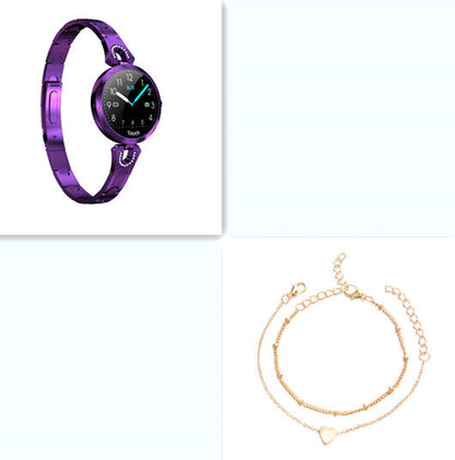 Montre intelligente de mode pour femmes Dispositif portable étanche Moniteur de fréquence cardiaque Montre intelligente de sport pour femmes Mesdames
