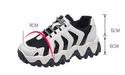 Urban teen Red retro design on white no tying sports shoe
