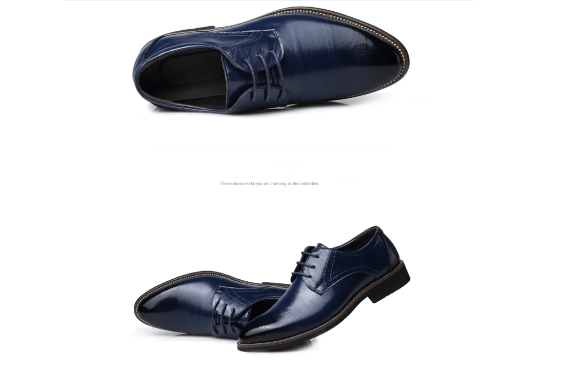Chaussures pour hommes en cuir chaussures de ville habillées d'affaires grandes tailles chaussures décontractées pour hommes