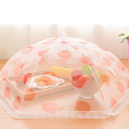 Dining Table Lace Mesh Foldable Meal Cover