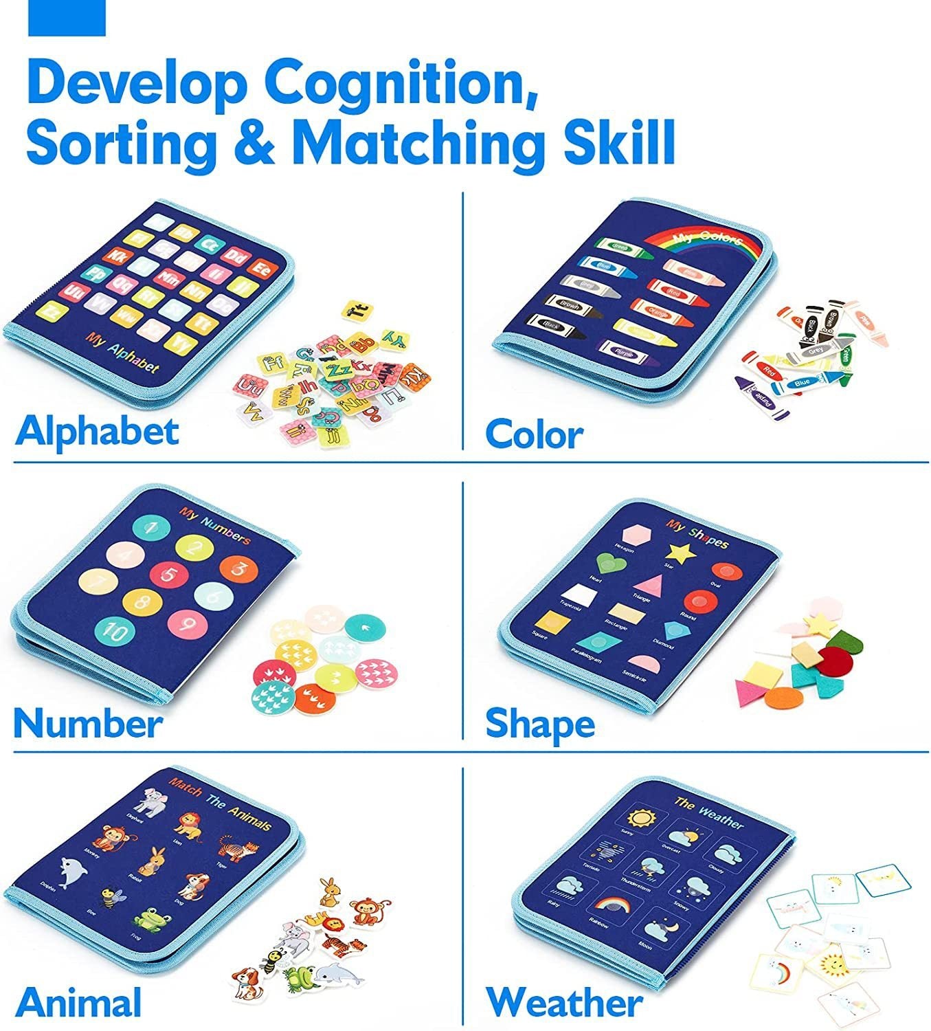 Felt Busy Board Early Education Puzzle Baby Children's Teaching Aids