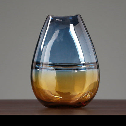 Gradient Light Luxury Glass Modern Minimalist Vase