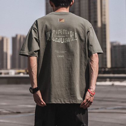 Men’s Pure Cotton Retro Short-Sleeve T-Shirt – Vintage Streetwear Tee