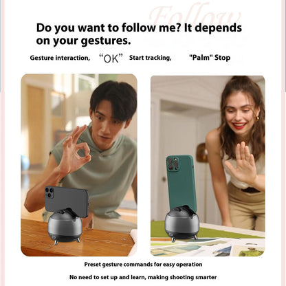 New Dual-axis Q8 Intelligent AI Face Recognition Automatic Mobile Phone Tracking Head Stabilizer