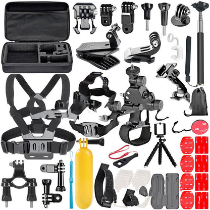 Compatible avec Apple, ensemble d'accessoires GoPro, sangle de poitrine, casque avec trépied pour GoPro Hero 4 3 2, accessoires universels