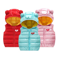 Kids Hooded Down Vest – Boys & Girls Sleeveless Waistcoat
