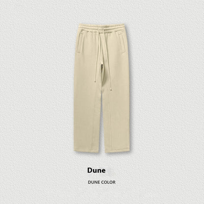 Solid Color Loose Track Pants Velvet Thickened Casual Pants