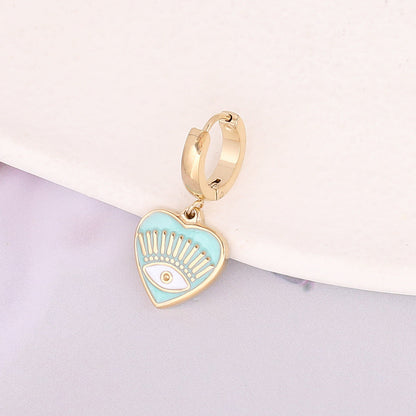 Fashion Personalized Dripping New Female With Hearts Eye Earrings