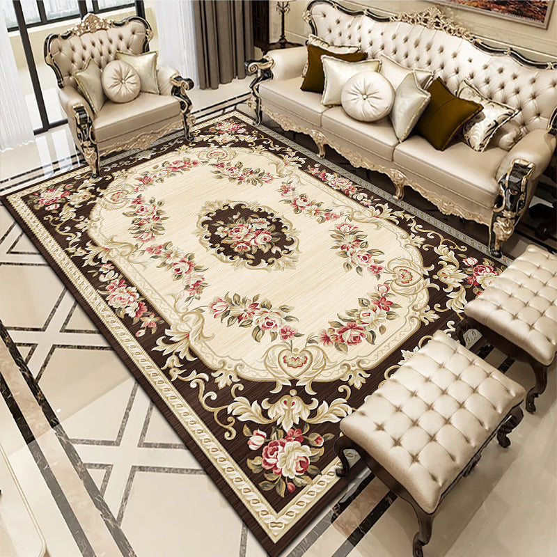 Tapis de canapé de table basse de salon de chambre à coucher de style européen