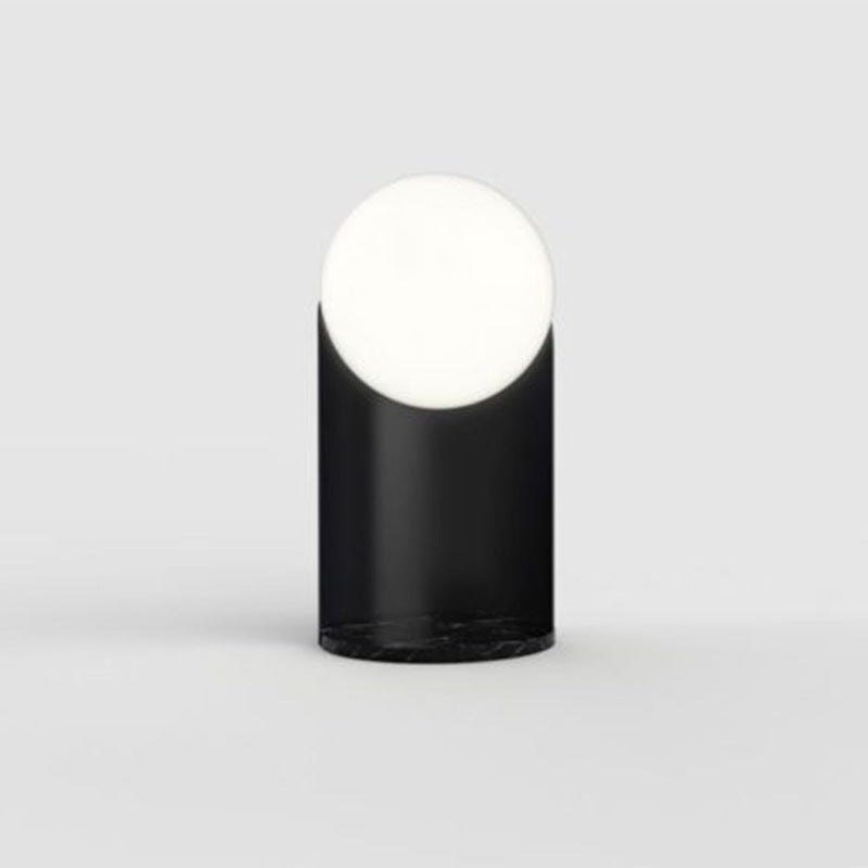 Lámpara de Mesa de Mármol Bola de Cristal para Dormitorio Mesita de Noche